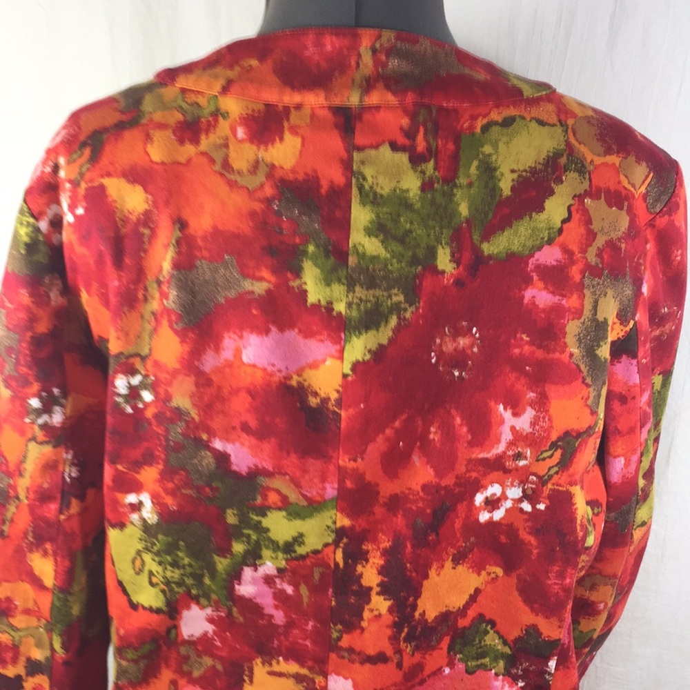 Chico’s Bright Multi Colored Button Front Jacket - image 6